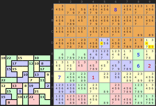 The Rule of 45 of Killer Sudoku (innies and outies)